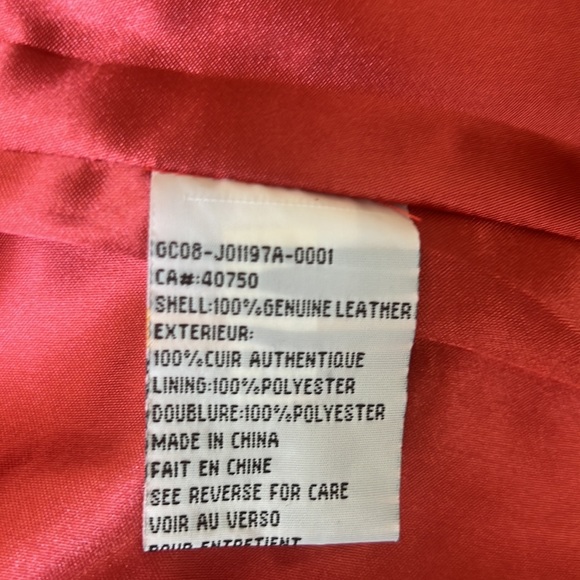 Guillaume Red Leather Jacket - Picture 3 of 3